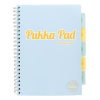 Špirálový zošit, A4, linkovaný, 100 listov, PUKKA PAD Pastel project book, mix farieb