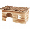 Natural Living drevený domček GRETE pre morčatá 2 vchody 35 x 18 x 20 cm