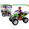 Lean Toys Štvorkolka s jazdcom Off-Road na trecí pohon