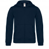 Detská mikina B&C Hooded Full Zip - navy, 7-8 rokov