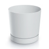 Biely bezvložkový kvetináč Tubo P 17,8 cm PROSPERPLAST