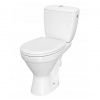 Cersanit Cersania SimpleOn 010 - WC kombi 3/6l + sedátko s pomalým zatváraním z duroplastu, horizontálny odpad, biela, K11-2337