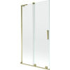 Mexen Velar L vaňová zástenka 2-dielna posuvná 100 x 150 cm, transparentná, zlatá - 896-100-003-01-50