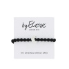 By Eloise London Silver Bling Diamanté Moon Black náramek / gumička do vlasů odstín black pro ženy
