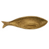 MADAM STOLTZ Drevená tácka Fish Dark Natural 75 cm