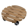 Drevený pojazdný podstavec pod kvetináč ø 29 cm (výška 8 cm) Indoor – Esschert Design