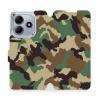 Flipové pouzdro Mobiwear - Xiaomi Redmi Note 14 5G - V111P Maskáče (Knížkové flip pouzdro, obal, kryt na mobil Xiaomi Redmi Note 14 5G - V111P Maskáče, materiál Umělá kůže + TPU - ochrana 360°, stoján