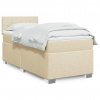 Box spring postel s matrací krémová 90x200 cm textil 3288076