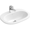 VILLEROY & BOCH O.novo zápustné umývadlo s otvorom, s prepadom, 560 x 405 mm, biela alpská, s povrchom CeramicPlus, 416156R1
