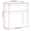 vidaXL Záhradný kvetináč s nohami 70x31x70 cm masívna borovica - Hnedá - 130334-76340