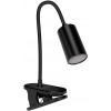 Connect IT Clip 2, stolná LED lampa s klipom, čierna CLI-7060-BK