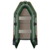 Čln Kolibri KM-260 D zelený, nafukovací kýl, pevná podlaha (KM-260 D pevná skladacia podlaha)