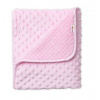 Detská luxusná obojstranná deka s Minky 80x90 cm, ružová, Baby Nellys Baby Nellys 8596309282039