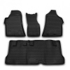 Gumové koberčeky Hyundai H1 2007- 2023 (přední + 2. řada) - Novline 28 mm okraj černá - 20.26.210k