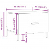 vidaXL Konferenčný stolík dub sonoma 50x50x40 cm spracované drevo - Hnedá - 21280-162815