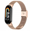 PÁSIK MILANESE Band XIAOMI MI SMART BAND 8 / 9 / NFC Gold RUŽOVÉ ZLATO OCEĽ