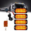 12V LED ORANGE LIGHT DIAĽKOVÉ 4x VÝSTRAŽNÉ SVIETIDLÁ STROBOSKOP POMOC ODŤAHOVKA