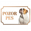 Anglický buldog - Kovová tabuľka POZOR PES