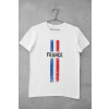 Tričko Francúzsko s vlajkou - Biela