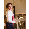Biela dámska košeľa Slim-Fit VS-DK1725, ZVOĽTE VEĽKOSŤ OBLEČENIA L