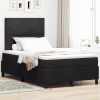 zahrada-XL Posteľ s pružinovým rámom s matracmi Čierna 120 x 200 cm Zamat 3339892