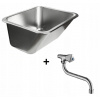 Kuchynská batéria - Oceľový umývadlo, práčovňa +batéria (Kuchynská batéria - Oceľový umývadlo, práčovňa +batéria)