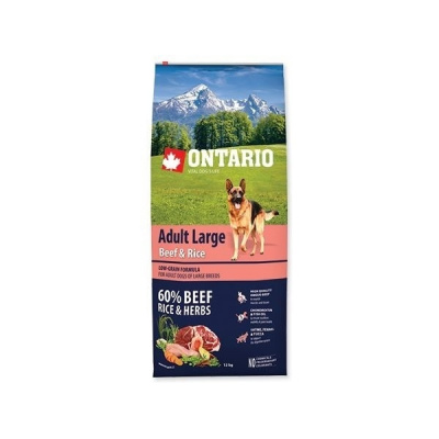 Ontario granuly Adult Large hovädzie mäso a ryža 12 kg