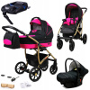Kočík 4v1 BabyLux LARGO kočík vanička autosedačka základňa ISOFIX