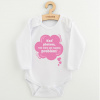 Detské body s potlačou New Baby Keď plačem, tak mám asi nejaký problém! ružová - 80 (9-12m)