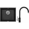 Set Sinks G7926 (dřez Frame 457 Pureblack 26 + baterie Vitalia Pureblack 26)