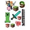 Jedlý cukrový výtlačok MINECRAFT na cukrovej hmote VEĽKÝ A4 topper na tortu