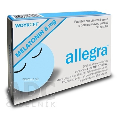 Woykoff, a.s. allegra MELATONÍN 6 mg pastilky s pomarančovou príchuťou 1x30 ks 6mg