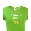 Dámské tričko Důvěřuj mi, jsem Ing., Barva Zelená, Velikost M Bezvatriko.cz 0167 -bilozluta je