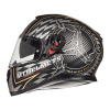 Prilba na motocykel MT Thunder 3 Isle of Man čierno/sivá mátna XS