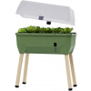 Gusta Garden Sammy Salad samozavlažovací kvetináč s vekom, tmavo-zelený GG-103A10