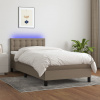 Box spring postel s matrací a LED taupe 90x190 cm textil 3133441
