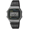 Čierne hodinky Casio Vintage A168WEHB-1AEF so stopkami