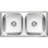 Kuchinox STANDARD, 2-komorový oceľový kuchynský drez 780x430x170 mm, SKS_020T