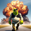 CUKROVÁ TLAČ jedlý obrázok na tortu Cukrová hmota Rozprávka Shrek Ogr Trol Výbuch Ogi