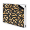 Dekoračný magnet na radiátor Černý geometrický vzor 80x60 cm