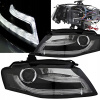 Predné svetlomety Audi A4 B8 TRU DRL BLACK