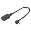 DIGITUS Digitus AK-300313-002-S USB kábel USB 2.0 0,15 m Micro-USB B USB A Čierna (AK-300313-002-S)