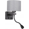 Nástenná lampa LED Nástenné svietidlo POLO 1xE27/40W+LED/2W 230V čierna (CA0250)