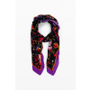 Dámský šátek DESIGUAL 24WAWA21 2000 FOU MIXED FLOWERS 2 RECTANGLE 2000 BLACK velikost U