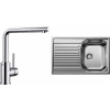 Set Blanco 04-D 25 (dřez Tipo 45 S Compact Přírodní lesk + baterie Mila Chrom)