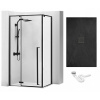 Sprchový kút - Sprchový kút 80x100 cm Fargo Black + Sprchová vanička (Sprchový kút - Sprchový kút 80x100 cm Fargo Black + Sprchová vanička)