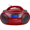 Blaupunkt BB18RD prenosné FM rádio CD MP3 USB AUX anténa - červené