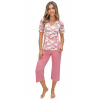 Donna Dámské 3/4 pyžamo Tina - viskóza Růžovo-biela 2XL(44)