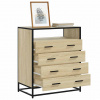 Komoda se zásuvkami sonoma dub 70x41x83,5 cm kompozitní dřevo Hnědá 849090