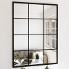 vidaXL Nástenné zrkadlá 2 ks čierne 80x60 cm kov - Čierna - 126549-72626